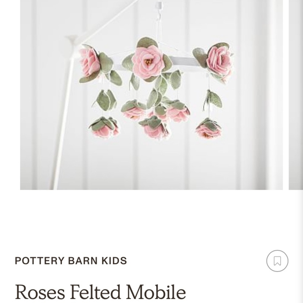 Pottery Barn Kids Rose Felted Mobile